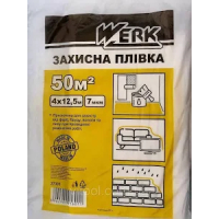 Пленка П/Э защитная черная 4x12,5м, 7мкм TM WERK