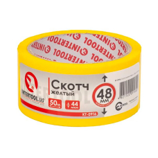Скотч Intertool - 48мм x 50м x 44мкм желтый