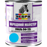 Эмаль ПФ-115 ТМ "Народный мастер" 542 голубой барвинок 2,8 кг
