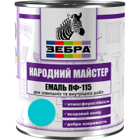 Емаль ПФ-115 ТМ "Народный мастер" 525 бірюзова 2,8 кг Емаль ПФ-115 ТМ "Народный мастер" 525 бірюзова 2,8 кг