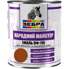 Емаль ПФ-115 ТМ "Народный мастер" 586 молочний шоколад 0,9 кг