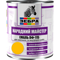 Емаль ПФ-115 ТМ "Народный мастер" 555 золотий соняшник 0,9 кг