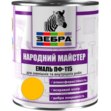 Емаль ПФ-115 ТМ "Народный мастер" 555 золотий соняшник 0,9 кг