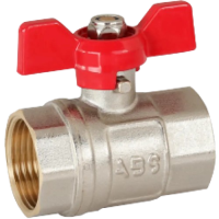 Кран кульовий 1/2" ВВ метелик (ABS) 