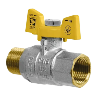 Кран кульовий KOER Ду 15 (1/2") ВЗ ГАЗ метелик 