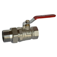 Кран шаровой с американкой Ду 32 (1 1/4") прямой ручка (ASG) Кран шаровой с американкой Ду 32 (1 1/4") прямой ручка (ASG)