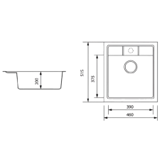 Кухонная мойка Zerix ZS-4651S-13 графитовая