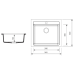 Кухонная мойка Zerix ZS-5751S-13 графитовая