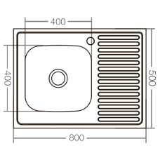 Кухонная мойка накладная Zerix Z8050L-04-160E (Satin)