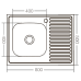Кухонная мойка накладная Zerix Z8050L-04-160E (Satin)