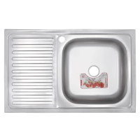 Кухонна мийка накладна Zerix Z8050R-04-160E (Satin) Кухонна мийка накладна Zerix Z8050R-04-160E (Satin)