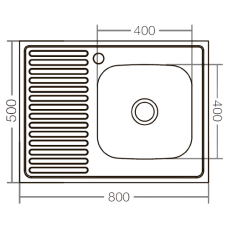 Кухонная мойка накладная Zerix Z8050R-06-160E (Satin) 