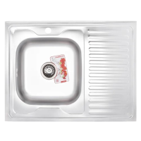 Кухонная мойка накладная Zerix Z8060L-06-160MD (Micro Decor) Кухонная мойка накладная Zerix Z8060L-06-160MD (Micro Decor)