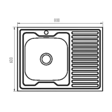 Кухонная мойка накладная Zerix Z8060L-06-160MD (Micro Decor)