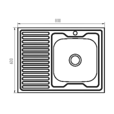 Кухонная мойка накладная Zerix Z8060R-06-160MD (Micro Decor) 