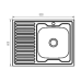 Кухонная мойка накладная Zerix Z8060R-06-160MD (Micro Decor) 