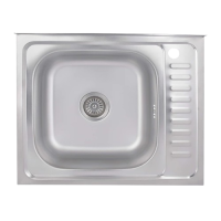 Мойка для кухни накладная Brinex 6050-L Satin 0,6 мм правое крыло