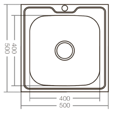 Кухонная мойка накладная Zerix Z5050-06-160E (Satin)