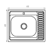 Кухонная мойка накладная Zerix Z6060L-06-160MD