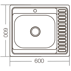 Кухонная мойка накладная Zerix Z6060R-06-160E 