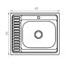 Кухонная мойка накладная Zerix Z6060R-06-160MD