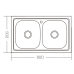 Кухонная мойка накладная Zerix Z8050D-08-180E DOUBLE (Satin) Кухонная мойка накладная Zerix Z8050D-08-180E DOUBLE (Satin)
