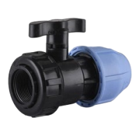 Кран шаровый с внутренней резьбой ПНД VSplast 32×1" 6002