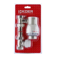Комплект для подключения радиатора Koer 1/2" прямой с термоголовкой