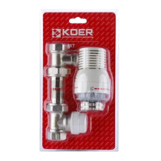 Комплект для подключения радиатора Koer 1/2" прямой с термоголовкой