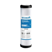 Картридж зі спресованим активованим вугіллям Ecosoft 2,5"x10" Картридж зі спресованим активованим вугіллям Ecosoft 2,5"x10"