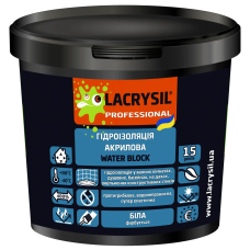 Мастика гидроизоляционная акриловая WaterBlock Lacrysil белая 1,2 кг