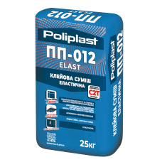 Клей для плитки эластичный ПП-012 ELAST серый POLIPLAST 25 кг        