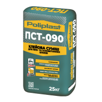 Клей для кладки газобетона ПСТ-090 POLIPLAST (25кг)