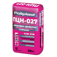 Шпаклевка фасадная цементная суперфиниш ПЦН-027 POLIPLAST белая 20 кг