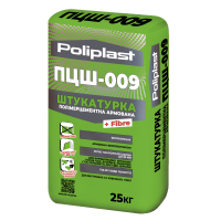 Штукатурка цементна армована ПЦШ-009 POLIPLAST 25 кг