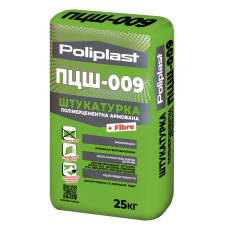 Штукатурка полимерцементная армированная ПЦШ-009 POLIPLAST 25 кг