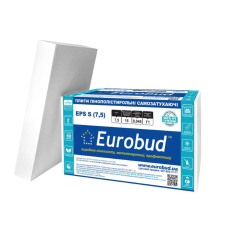 Пенопласт EPS-S EUROBUD (плотность 7,5 кг/м3)  1000х500х100 / цена за 1шт. 