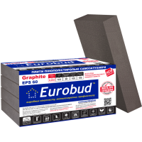 Пінопласт Graphite EPS-60 EUROBUD (плотність 12.5 кг/м3) 1000х500х100 / ціна за 1шт. 