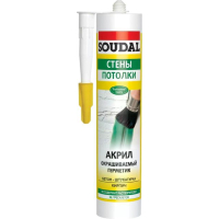 Герметик акриловий білий 280 мл ТМ SOUDAL