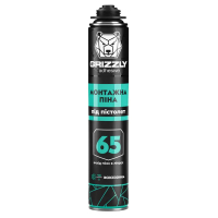 Монтажная пена полиуретановая под пистолет ТМ GRIZZLY 65 всесезонная