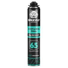 Монтажная пена полиуретановая под пистолет ТМ GRIZZLY 65 всесезонная