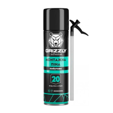 Монтажная пена полиуретановая бытовая ТМ GRIZZLY 20 всесезонная