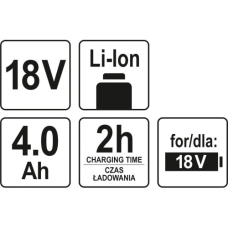 Аккумулятор Li-Ion 18В 4Aч YATO