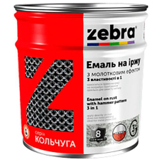 Емаль на іржу 3в1 молоткова Кольчуга ТМ ZEBRA 161 золота 0,7 кг