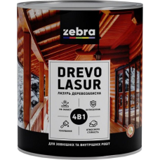 Лазур деревозахисна 4в1 Zebra горіх №5 0,7л