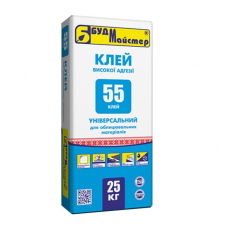Клей высокой адгезии К-55 для керамогранита и камня BudMajster (25кг)