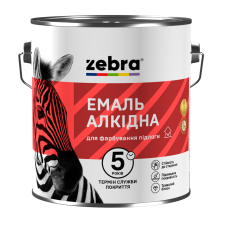 Емаль алкідна ПФ-266 для підлоги ТМ ZEBRA 82 жовто-коричнева 0,9 кг