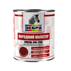 Эмаль ПФ-266 "Народний майстер" 2,8 кг ТМ Зебра